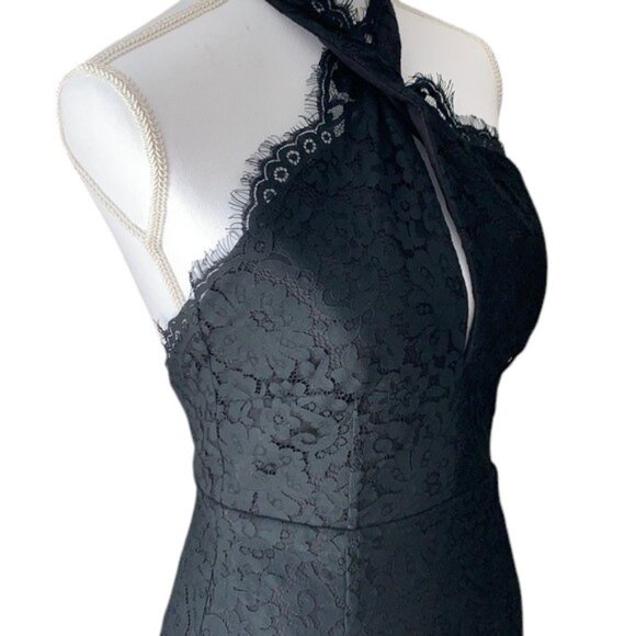 NWT Keepsake The Label Black High Roads Lace Halter Dress - Size Small - Picture 5 of 10